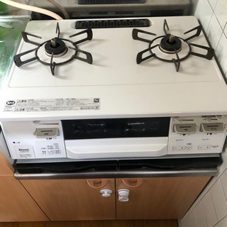 【再募集】ガスコンロ　Rinnai KG66VTW 強火力左 ココットプレート付きの画像