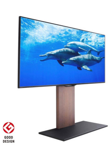 【グッドデザイン賞受賞】EQUALS イコールズ WALL[ウォール] 壁寄せテレビスタンド V2 ロータイプ 32~60V対応 ウォールナット