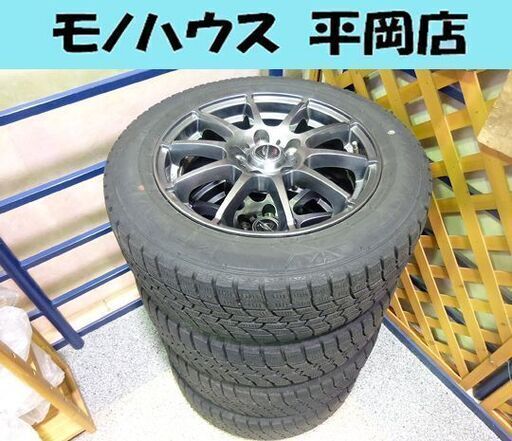 スタッドレス アルミ4本セット 中古 グッドイヤー アイスナビ6 205/60R16 2018年 エーテック シュナイダー 5H 6.5J +53 ☆ PayPay(ペイペイ)決済可能 ☆ 札幌市 清田区 平岡