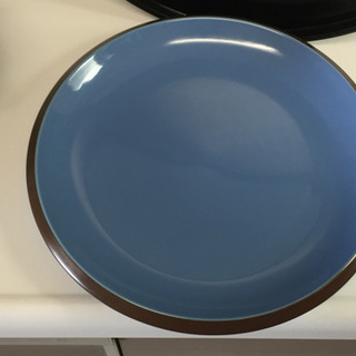 新品未使用 青い大皿 27.5cmの画像