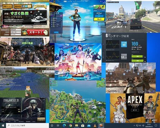 ゲーミングPC フォートナイト ﾚｲﾝﾎﾞｰｼｯｸｽｼｰｼﾞAPEX Win10