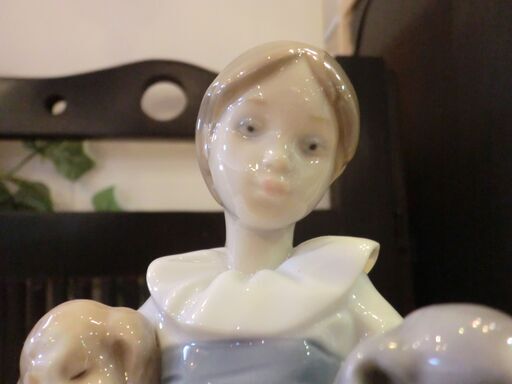 【中古美品】リヤドロ（スペイン）リヤドロ 私のパピーたち 06419　フィギュリン　置物　インテリア