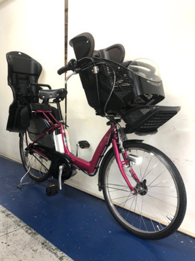 ブリヂストン アンジェリーノ　26インチ 3人乗り 8.9ah ピンク　電動自転車　電動アシスト