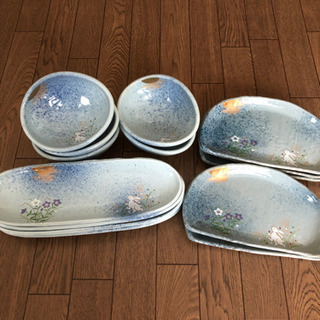 有田 清秀 月見うさぎのかわいい和皿3種 ➹値下げ