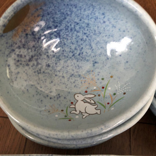 有田 清秀 月見うさぎのかわいい和皿3種 ➹値下げの画像