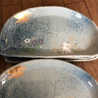 有田 清秀 月見うさぎのかわいい和皿3種 ➹値下げの画像