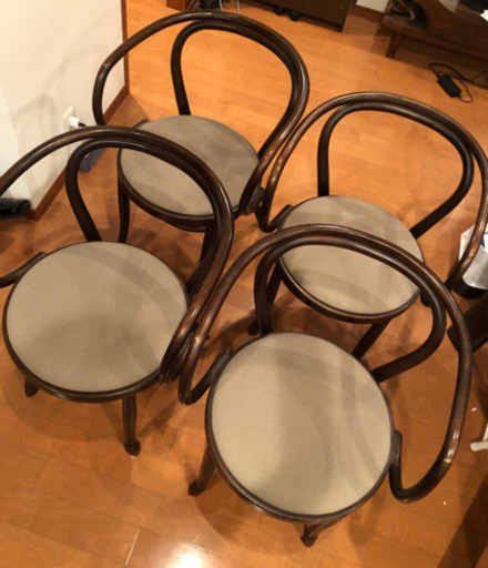 秋田木工　ダイニングチェア4脚セット