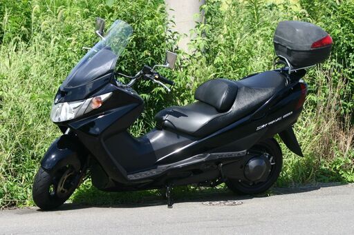 自賠責保険付-埼玉発０６４-今だから陸送料負担】SUZUKIスカイウェイブCJ43Aブラック 外装美車 BOXオマケ付