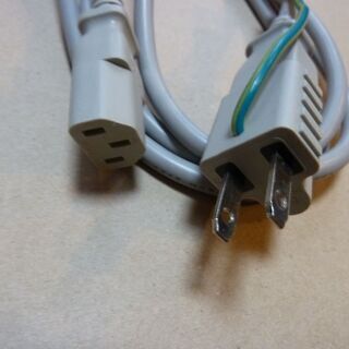 アース付き電源ケーブル　2.0 ｍ　グレー　◆未使用◆の画像