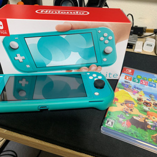 【美品】ニンテンドースイッチライト　どうぶつの森セット　保証期間内　アミーボカード