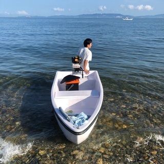 2馬力ボートで釣り