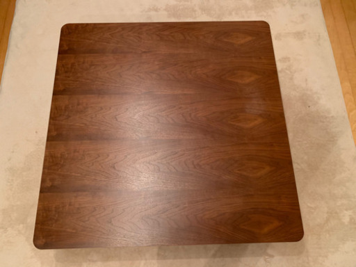 センターテーブル完成品 天然木ウォルナット突板 ローテーブル リビングテーブル