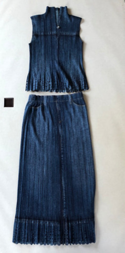 イッセイミヤケ⭐︎プリーツプリーツ⭐︎人気のジーンズ転写パターン