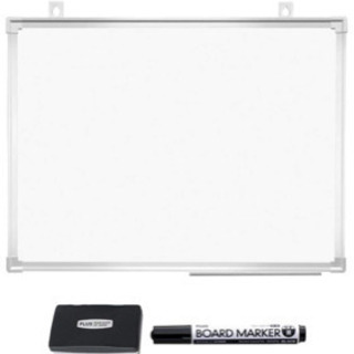 【未開封・無料】ホワイトボード 壁掛け 幅600×高さ450mm マーカー・イレーザーセットの画像