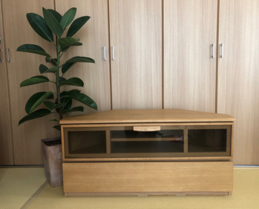 テレビボード　ローボード　天然木　ナチュラル　コーナー置き可能