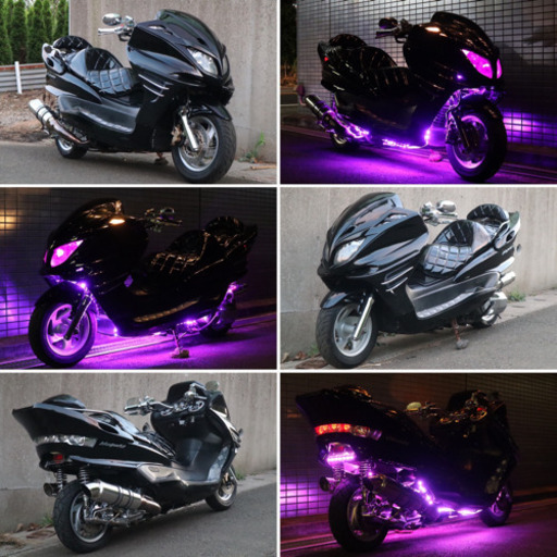 値下げ！！【YAMAHA マジェスティ】ブラック フルカス LEDレインボー スピーカー
