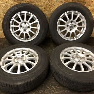 【YOKOHAMA ECOS ES31 185/70R14】夏 4本【日産 ノート 純正ホイール 14インチ 5.5J4HPCD100+40】バリ溝 (TG325) クレジットカード QR決済可能