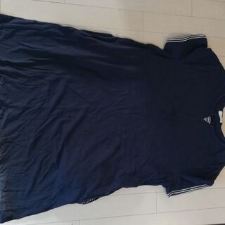 綿100％ ゆったりワンピース２枚【グレー・紺】の画像