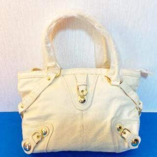 ★(*^▽^)/★新品未使用品*☆♪アイボリー手さげバック👜★の画像