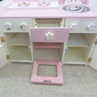 ままごとおもちゃ マザーガーデン 野いちごキッチン 鍋2個 イチゴ 台所 木製 ピンク 可愛い mothergarden レトロ 希少 おもちゃ 玩具 オモチャ ペイペイ対応 札幌市西区西野の画像