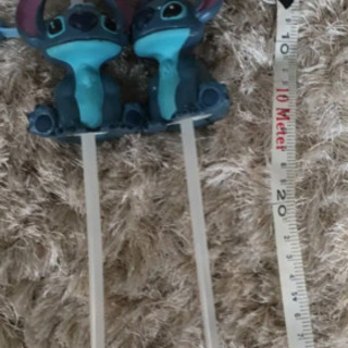 スティッチ大きめストロー2本セットの画像