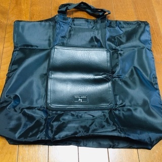 【未使用品】Leopoldo Valentino 折りたたみバッグ　ブラックの画像