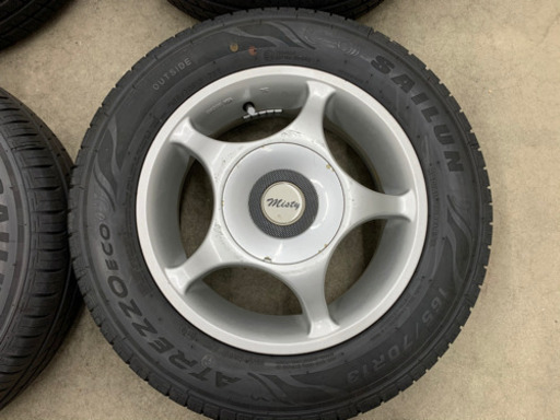値下げ！軽バン・軽トラ用アルミホイール・タイヤセット 165/70R13