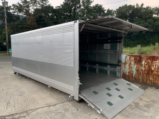 No.389 アルミバン 4ｔ車ワイド  アルミ箱 バイク倉庫 トラックコンテナ コメ保管庫 物置 DIY