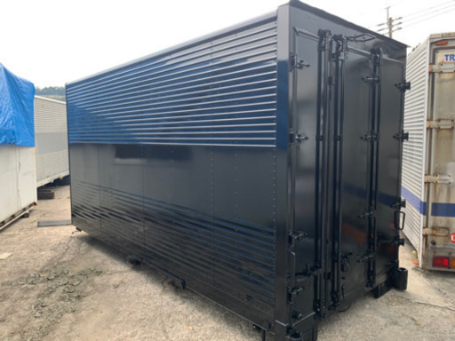 No.387 アルミバン 2ｔ車ロング   アルミ箱 バイク倉庫 トラックコンテナ コメ保管庫 物置 DIY