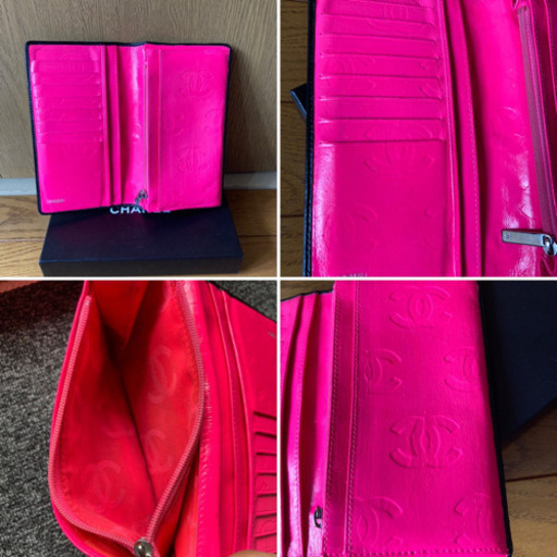CHANEL カーボン長財布