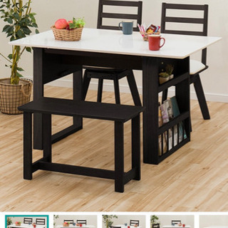 ニトリ 伸長式ダイニングテーブルセット