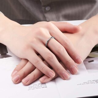 【新品】【選べるサイズ】ユニセックス 男女兼用 リング 指輪 タングステン カットリング レディース 指輪 Ring シルバー 横幅2mm 真空メッキの画像