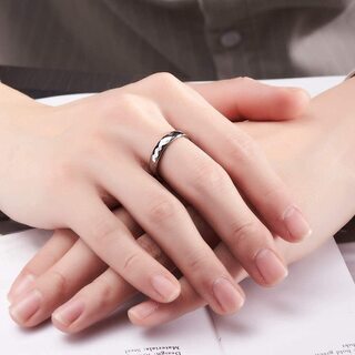 【新品】【選べるサイズ】ユニセックス 男女兼用 リング 指輪 タングステン カットリング レディース 指輪 Ring シルバー 横幅4mm 真空メッキの画像
