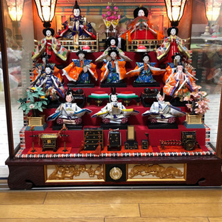 ひな人形　15人飾り　収納ケース付き音楽付き