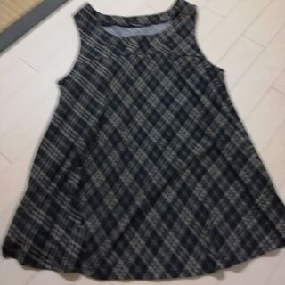 【LL】大人チェックのチュニック【美品】