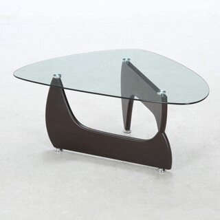 不二貿易(Fujiboeki) ガラスセンターテーブル ウォルナ...