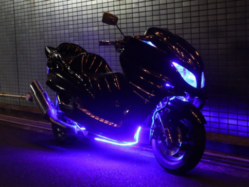 【YAMAHA マジェスティ】ブラック フルカス 極太マフラー スピーカー付