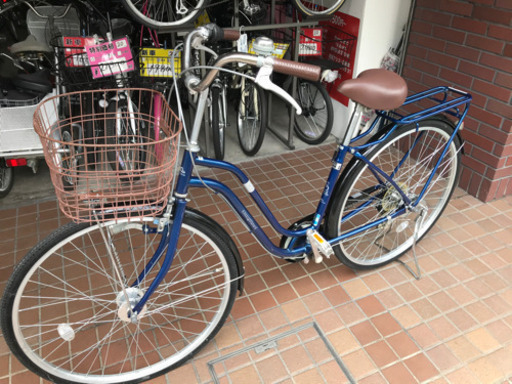 27インチ　外装6段変速　ledオートライト　ブルー