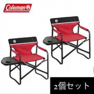 【数回使用のみ】Coleman(コールマン) 赤デッキチェア S...