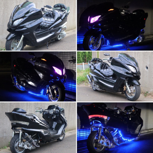 値下げ！！【YAMAHA マジェスティ】ブラックカスタム LEDレインボー スピーカー付き