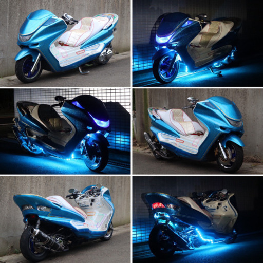 大幅値下げ！！【YAMAHA マジェスティ】LEDレインボー130P！ゲキラメピカピカ塗装！！