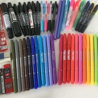 ネームペン、ボールペン、蛍光ペン、プレイカラー、消しゴム、シャー...