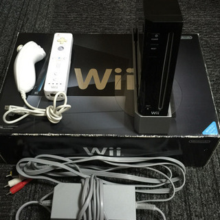 Wii  本体 ブラック リモコン ヌンチャク