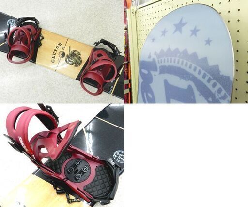 two [b] one スノーボード CLUTCH 154cm /STEP CHILD バインディング＆ブーツ 28.5cm ケース付 4点セット