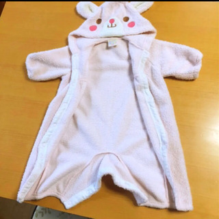 animal parade フリース カバーオール ピンク　70cmの画像