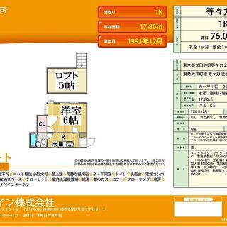 ⭕️管理費なし⭕️ペット相談可🌸等々力駅　徒歩6分🌸76,000...