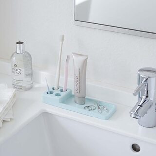 【新品 未開封 / 山崎実業】歯ブラシスタンド&トレー 小物置き 剃刀置きの画像