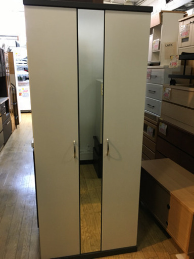 ユーアイ ミラー付きシューズボックス 日本製