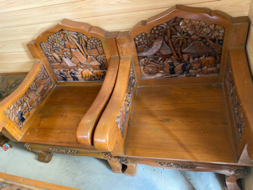 アジアンアンティーク家具セット