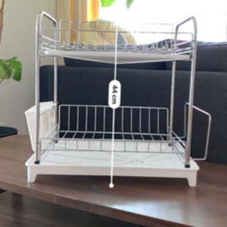 水が流れる水切りラック　2段の画像